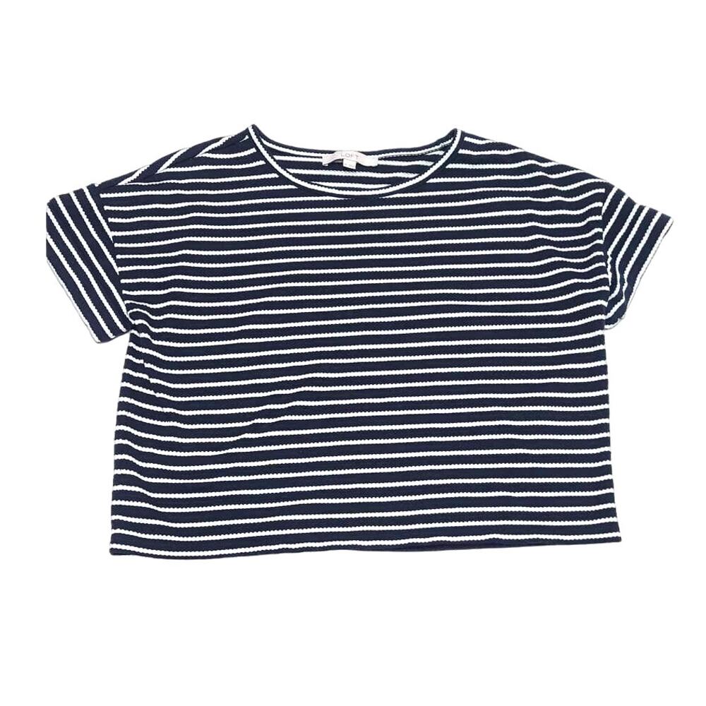 Loft stripe crop top women's medium
